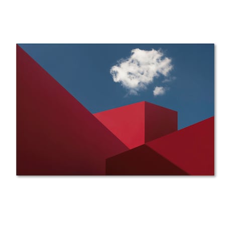 Hugo Borges 'Red Shapes' Canvas Art,16x24
